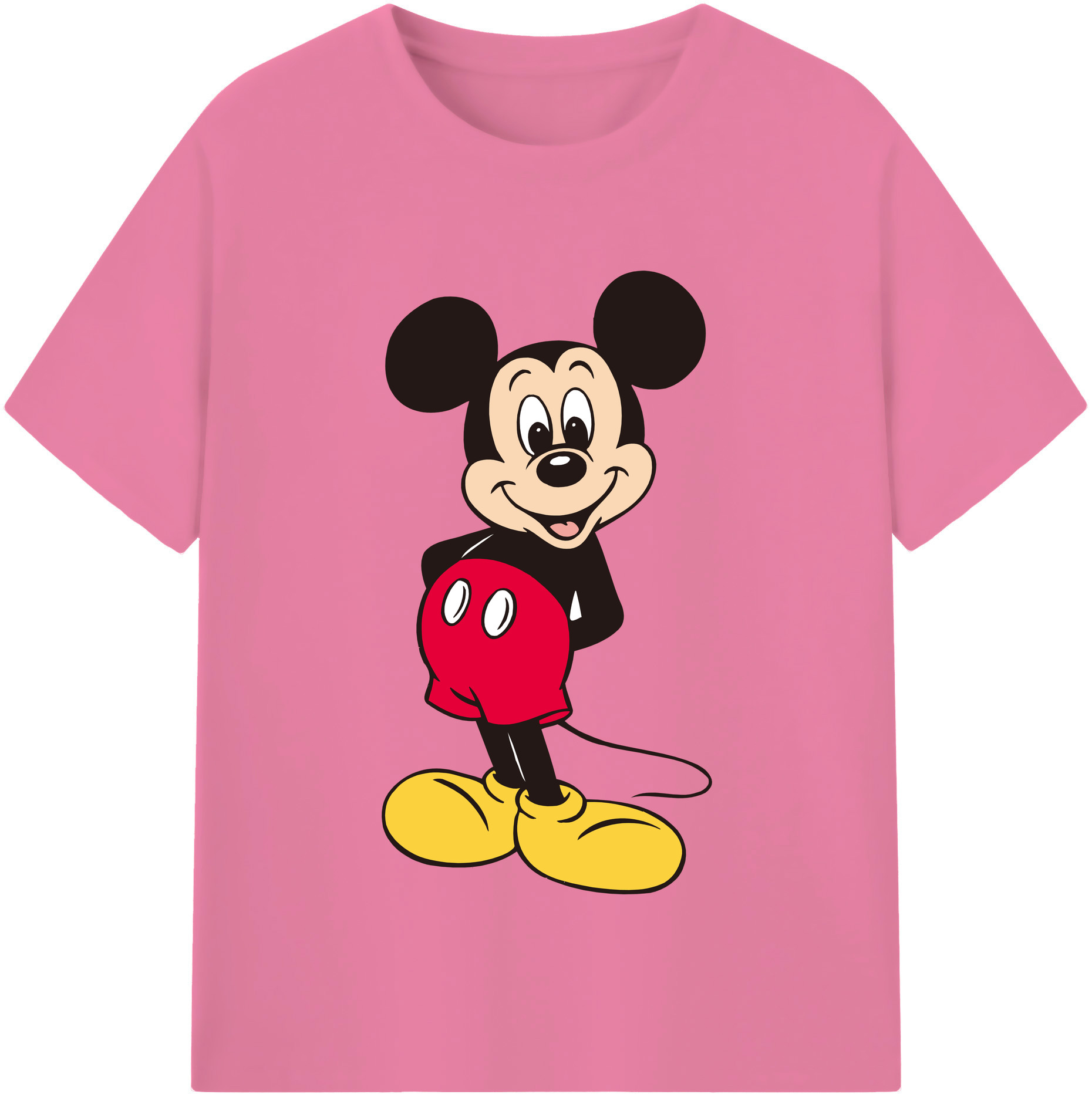 （画像用） ミッキーマウス Mickey Mouse 綿100％半袖Tシャツ（フロントプリント）